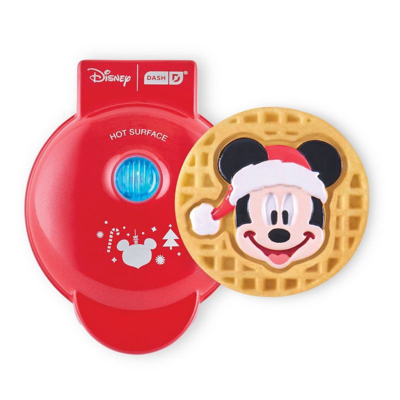 slide 1 of 7, Disney Dash Mickey Mouse Santa Mini Waffle Maker, 1 ct