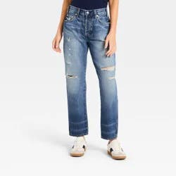 Women's Mid-Rise Boyfriend Jeans - Universal Thread™ Vintage Medium Destroy 12