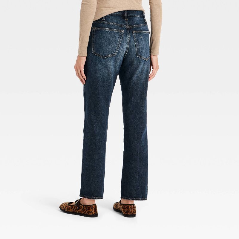 slide 2 of 5, Women's Mid-Rise Boyfriend Jeans - Universal Thread™ Dark Blue 4, 1 ct
