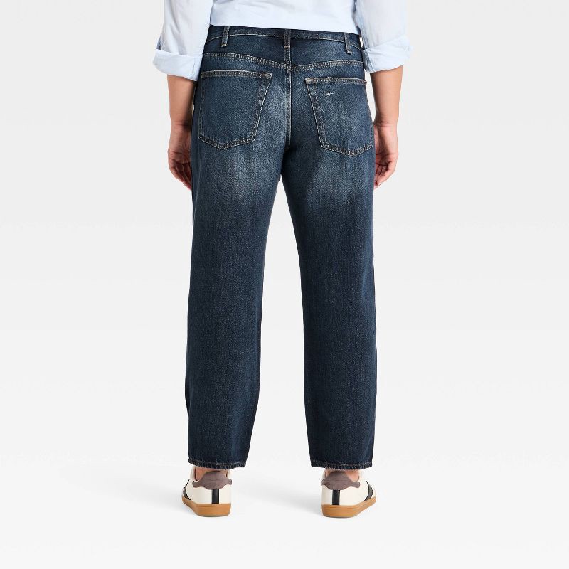 slide 5 of 5, Women's Mid-Rise Boyfriend Jeans - Universal Thread™ Dark Blue 4, 1 ct