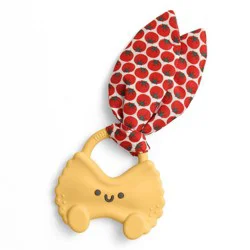 Itzy Ritzy Crinkle Crew Silicone Baby Teether with Crinkle Tie - Pasta
