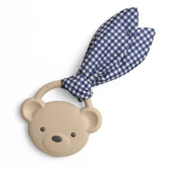 Itzy Ritzy Crinkle Crew Silicone Baby Teether with Crinkle Tie - Bear