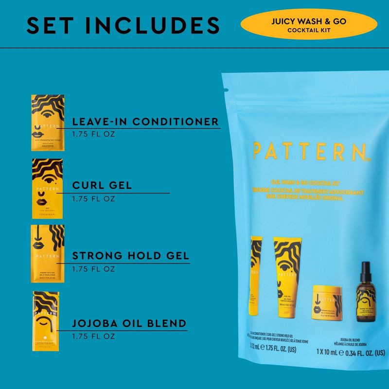 slide 2 of 6, PATTERN Juicy Wash & Go Cocktail Kit - 4pc - Ulta Beauty, 4 ct