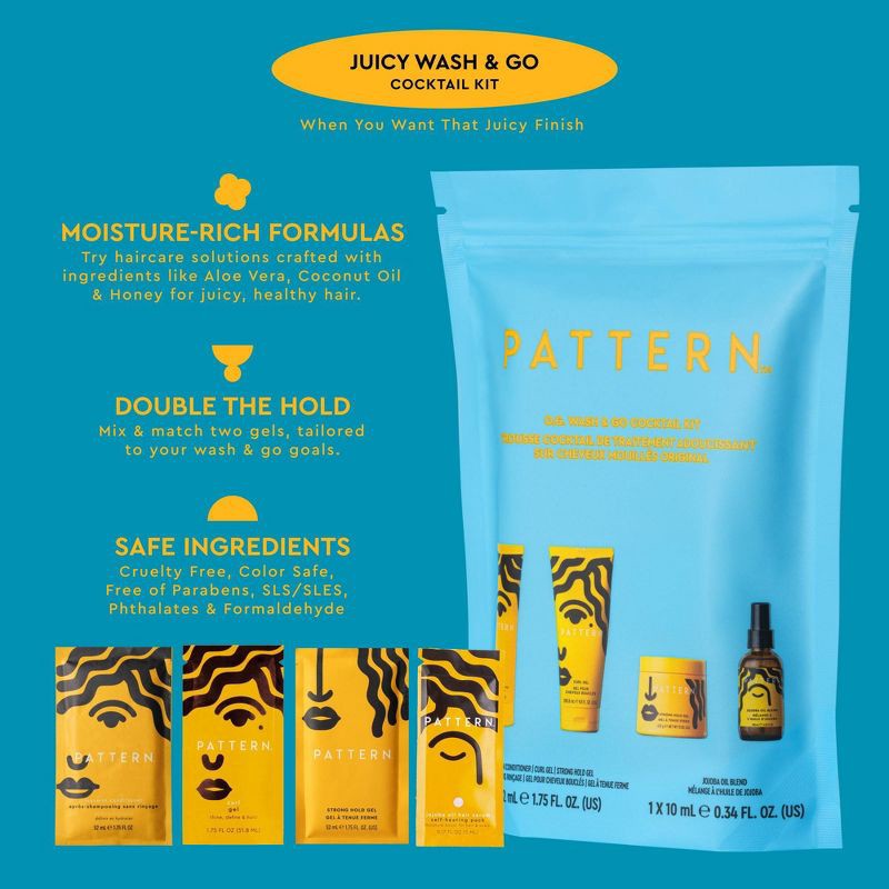 slide 5 of 6, PATTERN Juicy Wash & Go Cocktail Kit - 4pc - Ulta Beauty, 4 ct