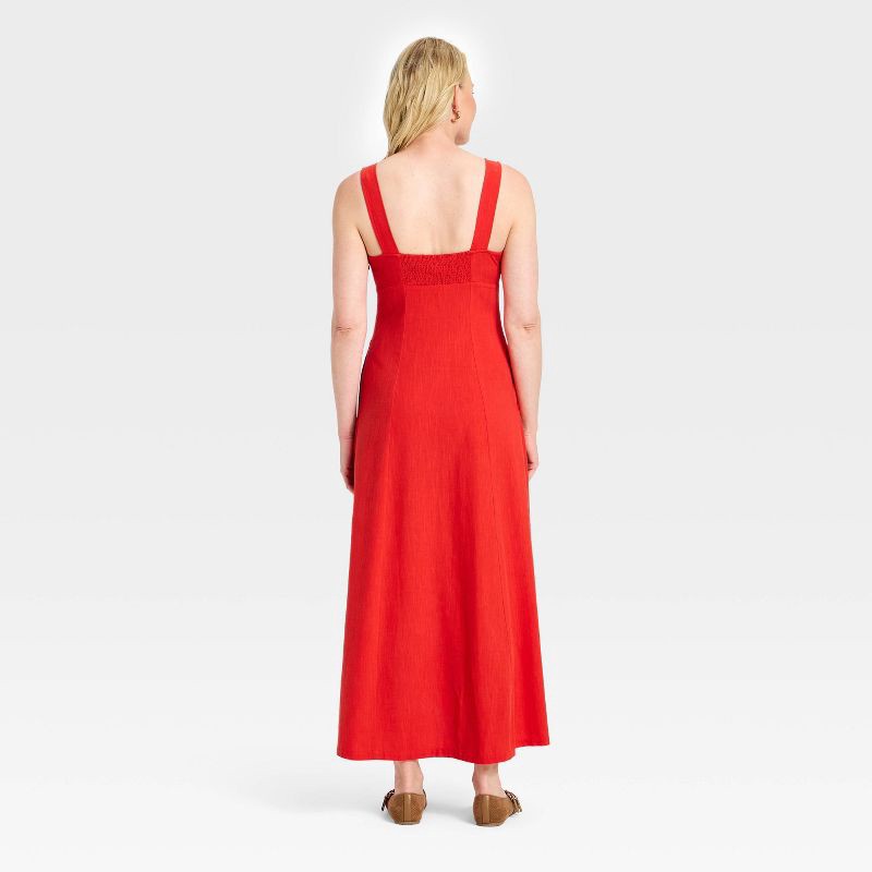 slide 2 of 3, Women's Maxi A-Line Dress - Universal Thread™ Red M, 1 ct