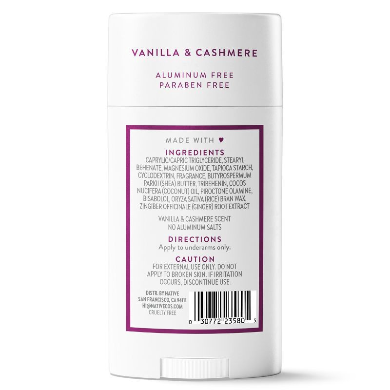slide 8 of 10, Native Vanilla & Cashmere Deodorant - 2.65oz, 2.65 oz