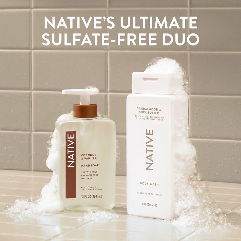 slide 9 of 12, Native Body Wash Pump - Sandalwood & Shea Butter - 36 fl oz, 36 fl oz