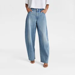 KBB by KAHLANA Women's Mid-Rise 'The Barrel Leg Jean' - Vintage Wash 8