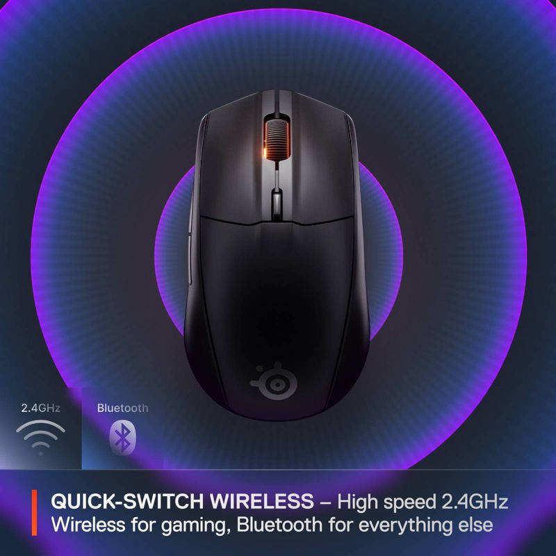 slide 3 of 7, SteelSeries Rival 3 Wireless Gaming Mouse - Black, 1 ct