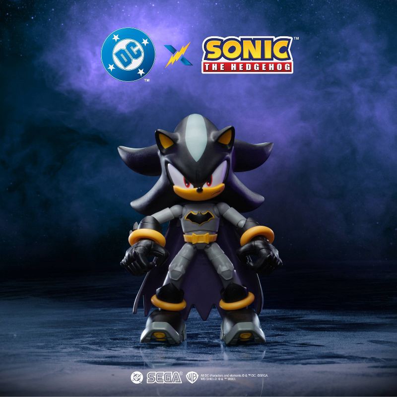 slide 1 of 3, DC X Sonic the Hedgehog 5” Shadow as Batman Action Figure, 1 ct