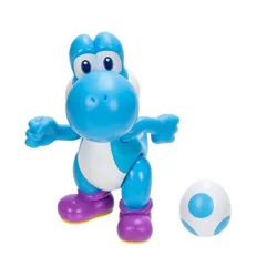Nintendo Super Mario 4" Light Blue Yoshi With Egg Figure Wave 50 Action Figure