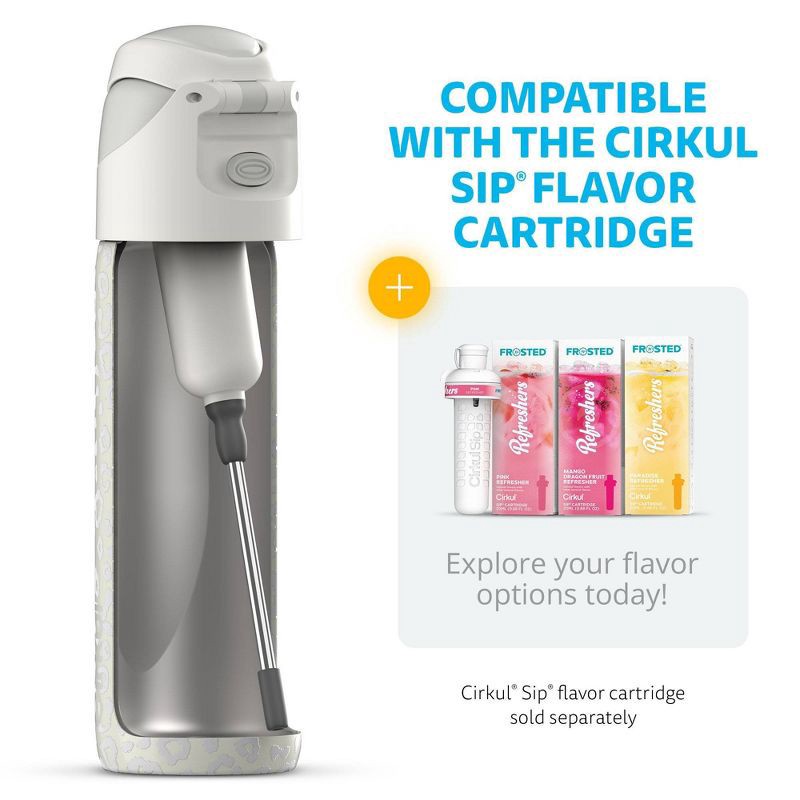 slide 5 of 11, Cirkul Luxe Leopard StrawSip Flip Bottle - 26oz, 26 oz