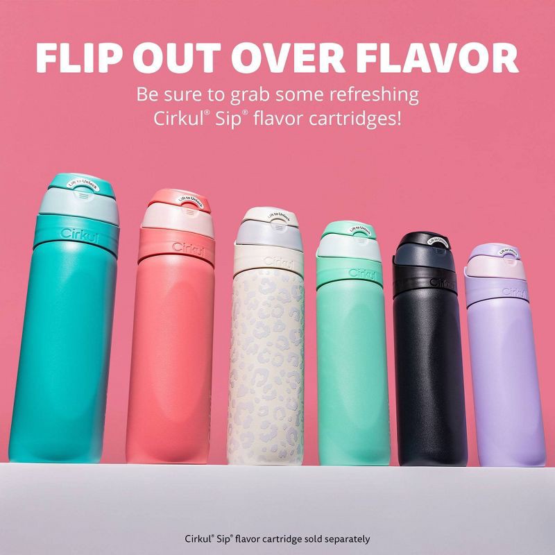 slide 9 of 11, Cirkul Luxe Leopard StrawSip Flip Bottle - 26oz, 26 oz