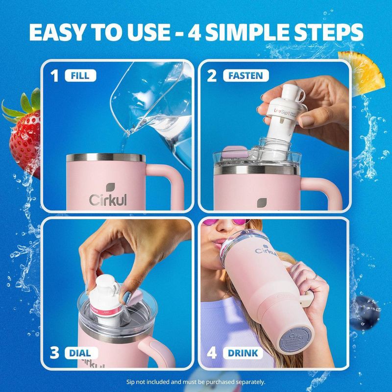 slide 3 of 8, Cirkul Blush Pink All-Day StrawSip Tumbler - 40oz, 40 oz