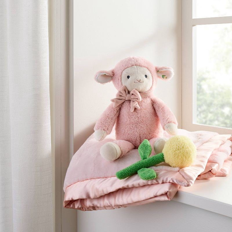 slide 2 of 3, Lamb Plush Stuffed Animal Toy with Detachable Rattle - Cloud Island™, 1 ct