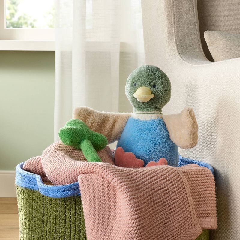 slide 2 of 3, Duck Plush Stuffed Animal Toy with Detachable Rattle - Cloud Island™, 1 ct
