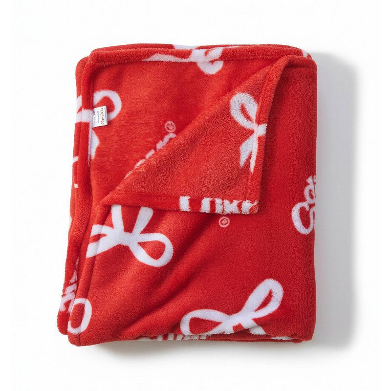 slide 2 of 3, 51"x63" Diet Coke Plush Throw Blanket Red, 1 ct