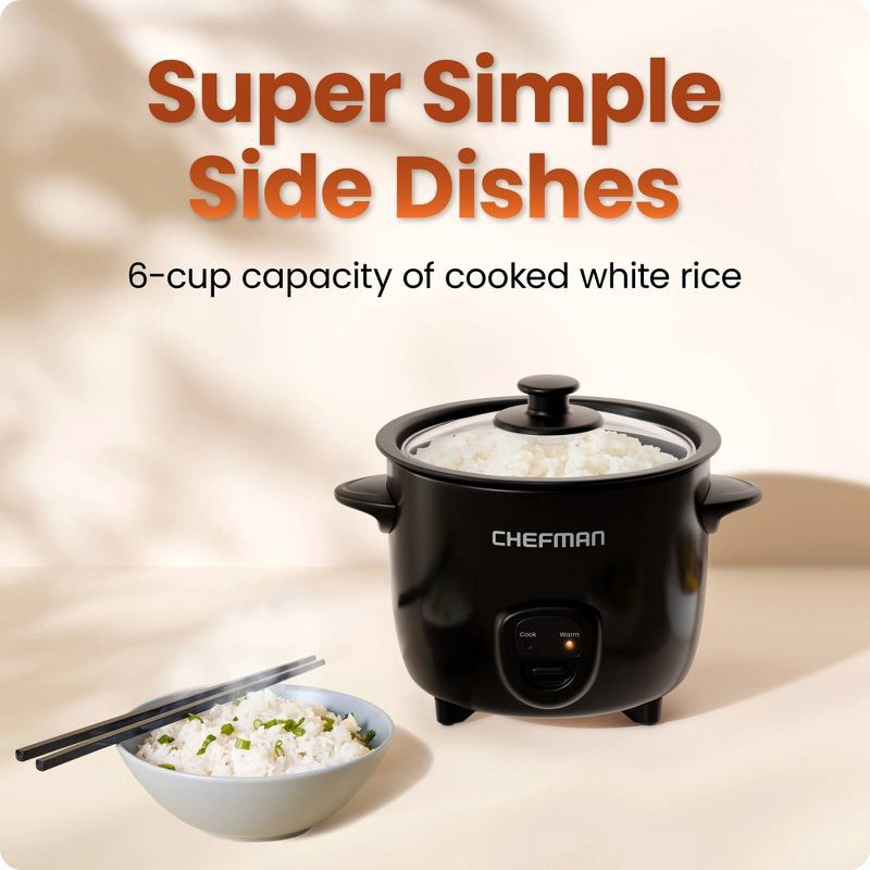 slide 4 of 7, Chefman 6 Cup Rice Cooker, 1 ct