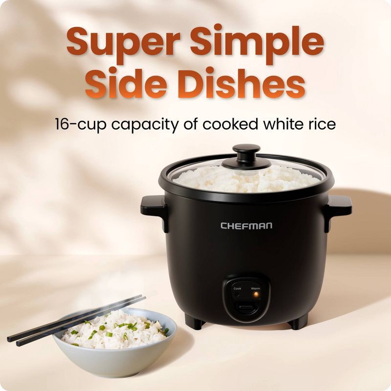 slide 5 of 8, Chefman 16 Cup Rice Cooker, 1 ct