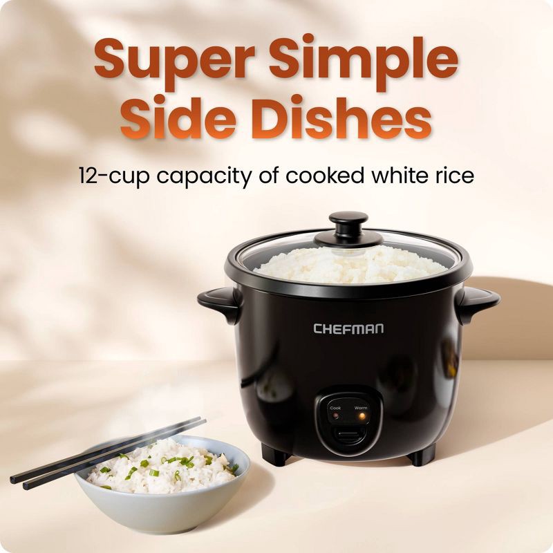slide 4 of 6, Chefman 12 Cup Rice Cooker, 1 ct