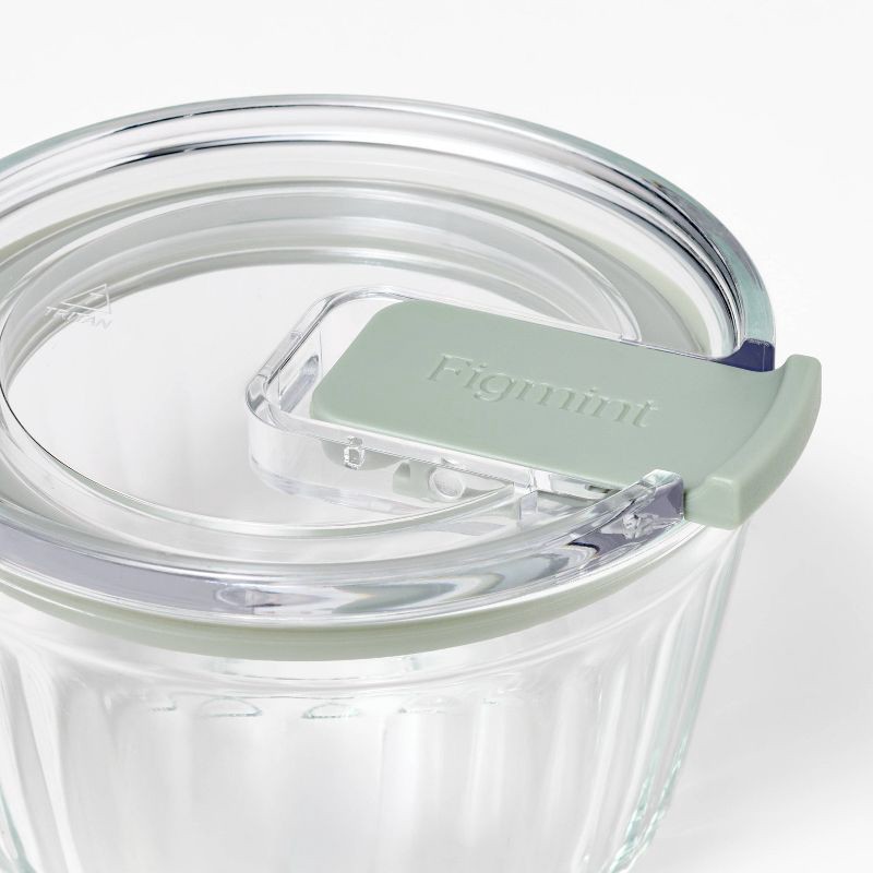 slide 4 of 4, 6pc (Set of 3) 1c Round Glass Food Storage Container - Figmint™, 6 ct