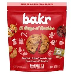 BAKR Countdown Calendar Frozen Cookie Variety Pack - 12oz/12ct
