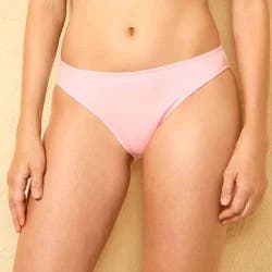 Women's Solid Tricot Low-Rise Medium Coverage Bikini Bottom - Wild Fable™ Pink XL