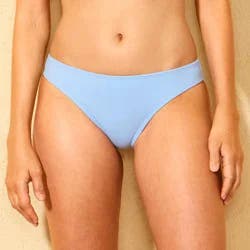 Women's Solid Tricot Low-Rise Medium Coverage Bikini Bottom - Wild Fable™ Blue XS