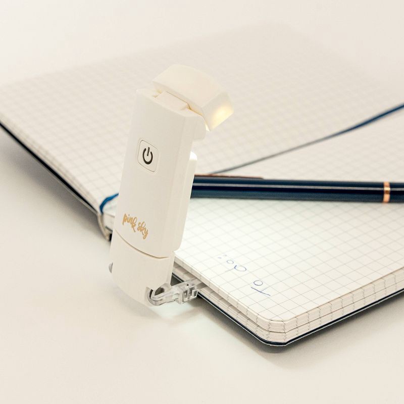 slide 4 of 6, Pink Sky Rechargeable Clip On Book Light, 1 ct