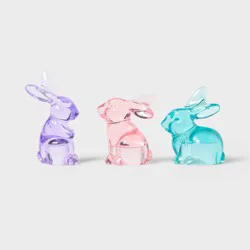 3pk Easter Acrylic Decorative Bunny Figural - Spritz™