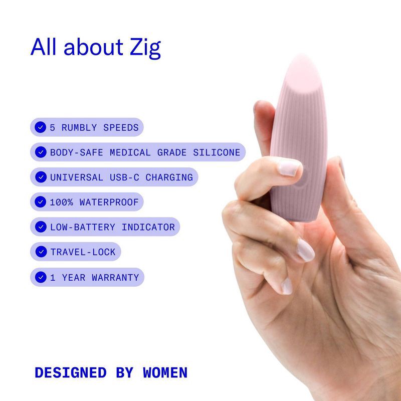 slide 10 of 16, Dame Zig Squishy Bullet Travel, Waterproof, and USB-C Rechargeable Vibrator, 1 ct