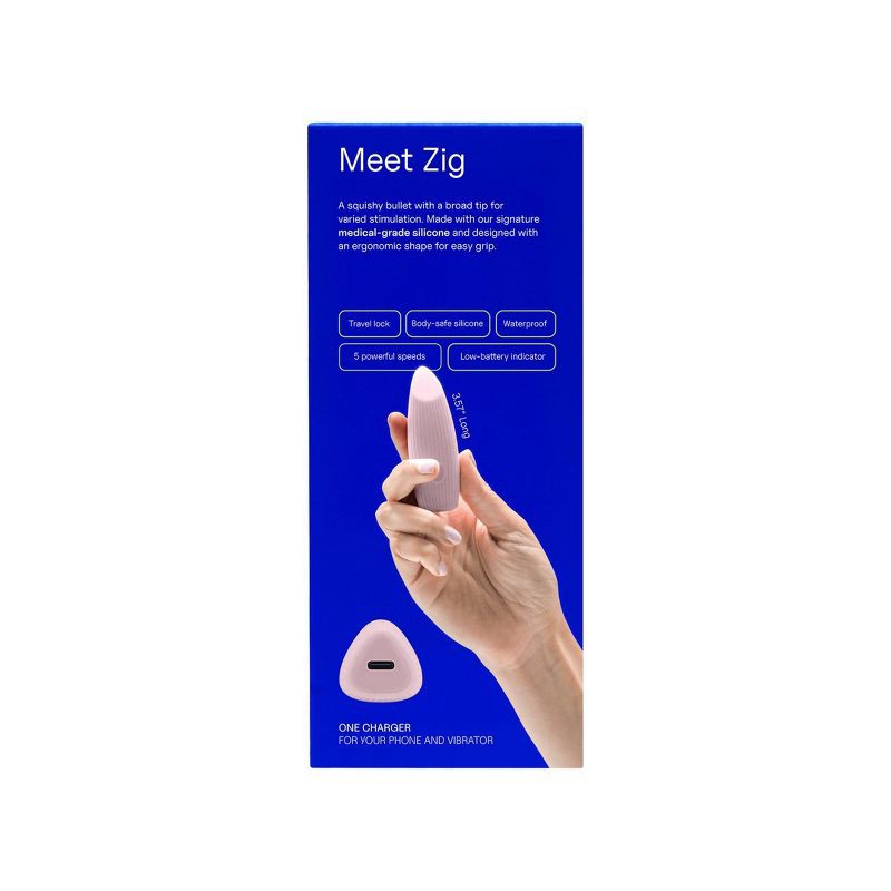 slide 13 of 16, Dame Zig Squishy Bullet Travel, Waterproof, and USB-C Rechargeable Vibrator, 1 ct