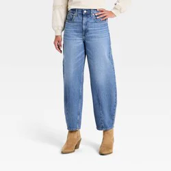 Women's High-Rise Easy Barrel Jeans - Universal Thread™ Blue 4