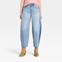 Women's Side Seam High-Rise Easy Barrel Jeans - Universal Thread™ Blue 2