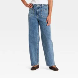 Women's Highest-Rise Sailor Straight Jeans - Universal Thread™ Medium Wash 10