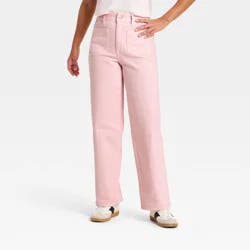 Women's Highest-Rise Sailor Straight Jeans - Universal Thread™ Pink 12