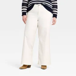 Women's Everyday High-Rise Wide Leg Jeans - Universal Thread™ White 12