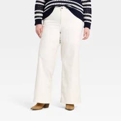 Women's Everyday High-Rise Wide Leg Jeans - Universal Thread™ White 14