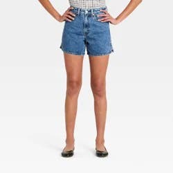 Women's High-Rise A-Line Denim Shorts - Universal Thread™ Medium Wash 4