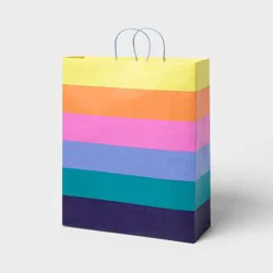 XL Colorblock Stripe Gift Bag Colorful - Spritz™