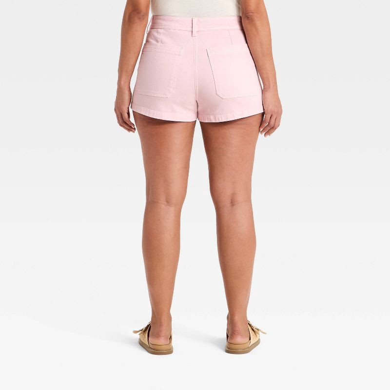 slide 5 of 5, Women's Highest-Rise Sailor Denim Shorts - Universal Thread™ Pink 14, 1 ct