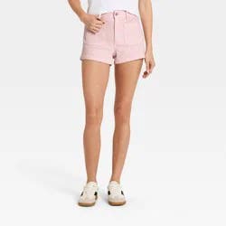 Women's Highest-Rise Sailor Denim Shorts - Universal Thread™ Pink 16