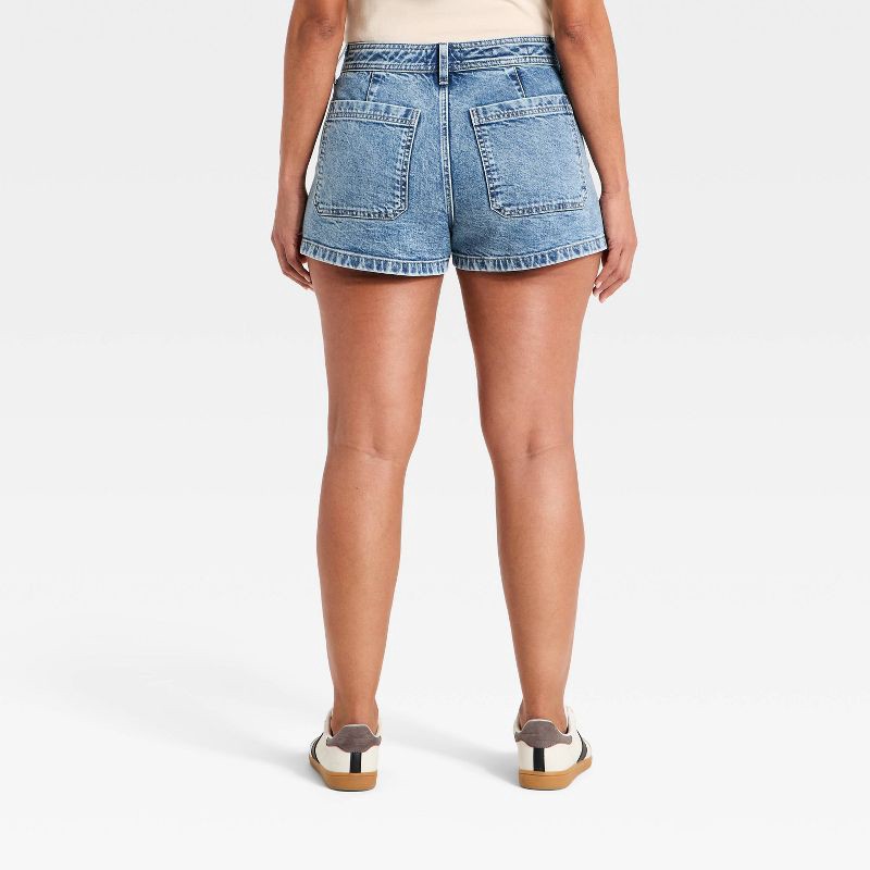 slide 5 of 5, Women's Highest-Rise Sailor Denim Shorts - Universal Thread™ Medium Wash 12, 1 ct