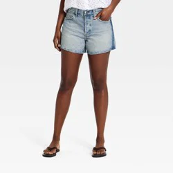 Women's Mid-Rise 90's Baggy Jean Shorts - Universal Thread™ Blue 12