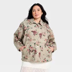 Women's Western Chore Coat - Universal Thread™ Khaki Floral XXL