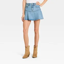 Women's Flouncy Mini Skirt - Universal Thread™ Medium Wash 4