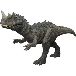 Jurassic World Wild Roar Ceratosaurus Dinosaur Action Figure Toy, Attack, Light & Sound, Scan Code