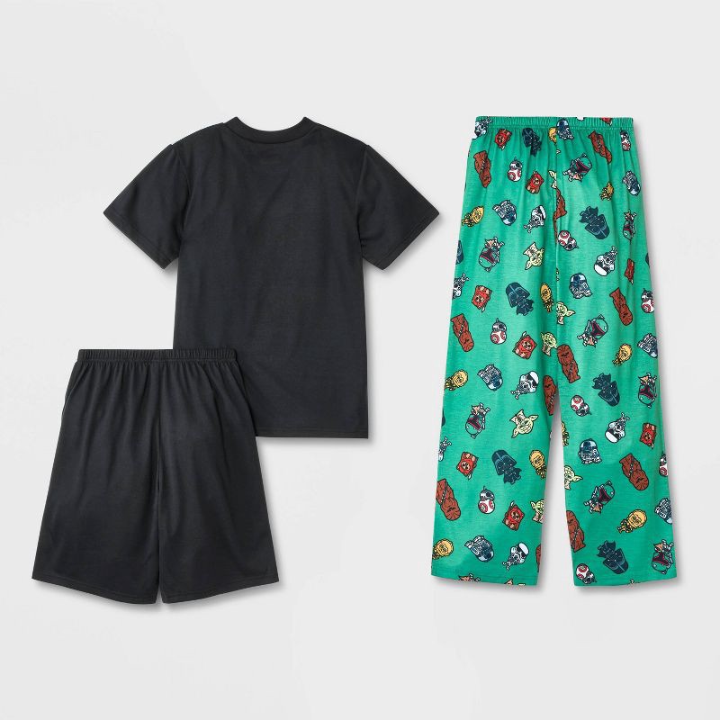 slide 2 of 4, Boys' 3pc Star Wars Short Sleeve Pajama Set - Gray S, 3 ct
