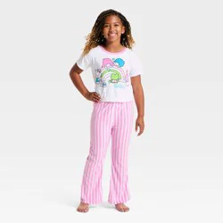 Girls' 2pc Hello Kitty and Friends T-Shirt and Pants Pajama Set - Pink S
