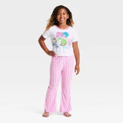 Girls' 2pc Hello Kitty and Friends T-Shirt and Pants Pajama Set - Pink S